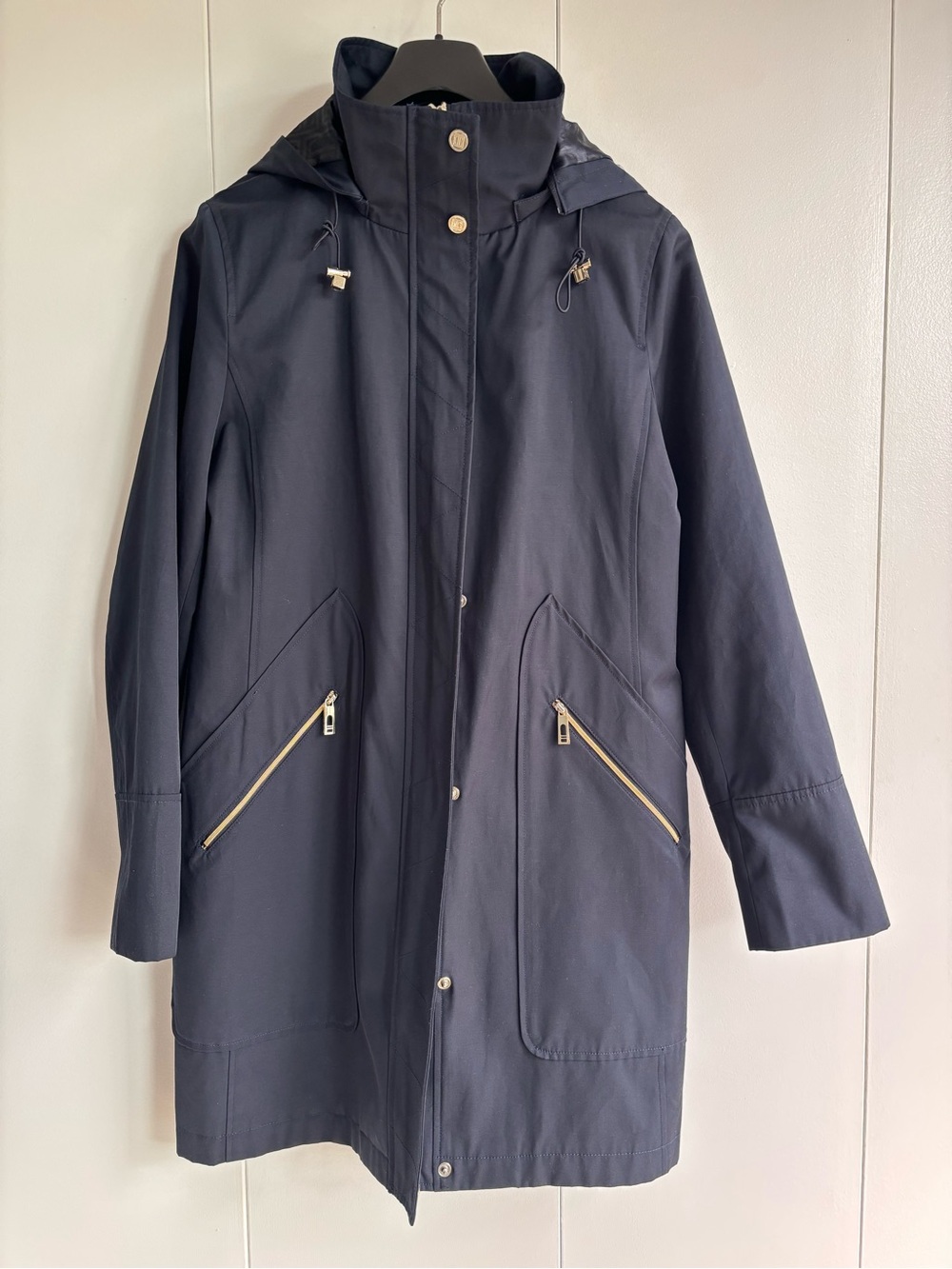 Ivanka Trump Navy Coat with Hood